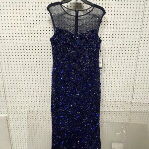 Adrianna Papell Beaded Column Gown